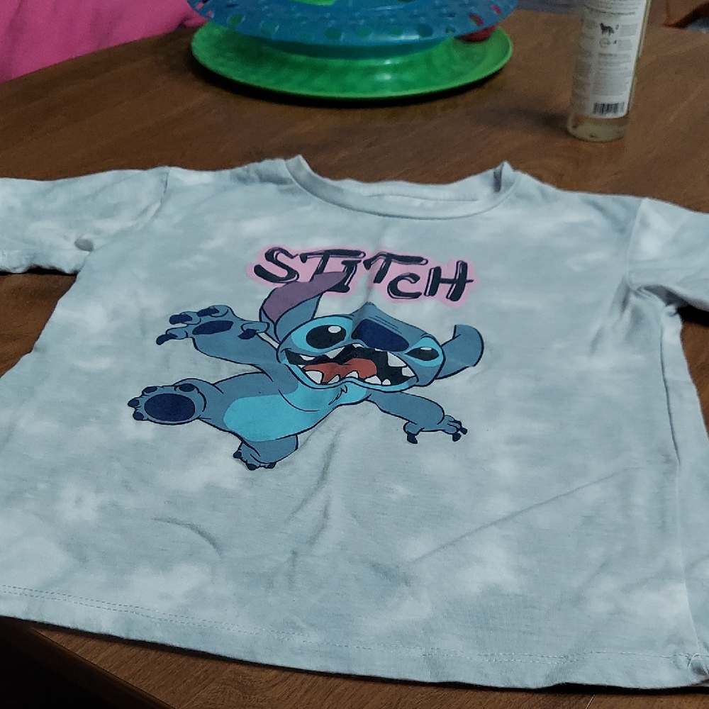 Disney Stitch Kids Long Sleeve Shirt - Blue and Gray